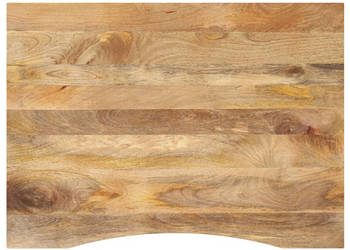 Blat biurka z wycięciem 110x80x25 cm surowe drewno mango WM-370206