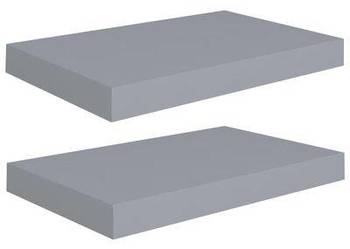vidaXL Półki ścienne, 2 szt., szare, 40x23x3,8 cm, MDF(323848)