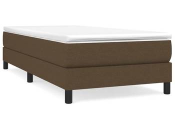 vidaXL Łóżko kontynentalne, ciemnobrązowa, 80x200 cm, tkaniną(SKU:3120471)