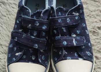 Granatowe trampki buty na rzepy w planety In Extenso 35 nowe