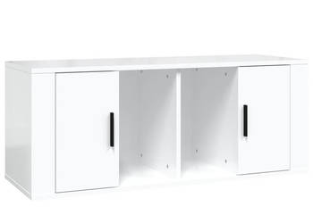 Szafka pod TV wysoki połysk biała 100x35x40 cm WM-816802