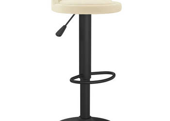 Stołki barowe 2 szt. kremowe obite aksamitem WM-333600