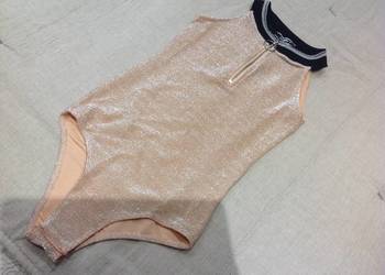 Body Beżowe damskie srebrna nitka r XS nowe