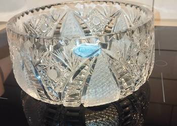 ORYGINALNA Misa Kryształowa Bohemia Pinwheel Idealny stan Kolekcjonerski