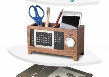 Narożne półki ścienne 3-poziomowa biała okrągła półka