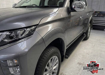 Progi Boczne Stopnie Aluminiowe z LED do Mitsubishi L200
