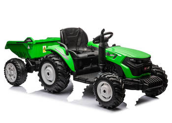 BAWIBUS Auto na akumulator BIG TRAKTOR z przyczepą podnoszonym kiprem