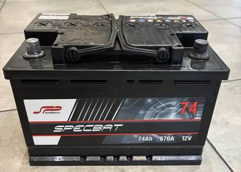 Akumulator SPECBAT 74Ah 670A EN PRAWY PLUS wysoki