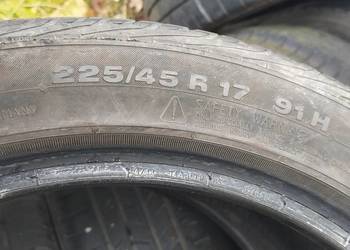 Sprzedam używane opony Continental 225/45R17. Cena 50 zł za 1 szt.