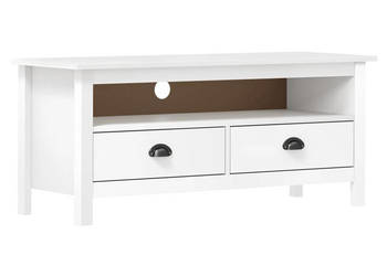 Szafka TV Hill biała 110x40x47 cm lite drewno sosnowe WM-288924