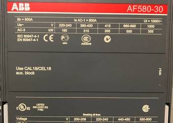 Stycznik ABB AF580-30 Nowy Nieużywany