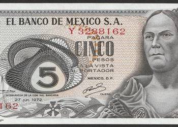 MEKSYK 5 PESOS 1972 UNC