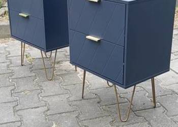 Zestaw 2 stolików nocnych/bocznych z 2 szufladami