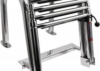 Drabina Drabinka teleskopowa do basenu, łodzi, jachtu 4 stopnie Stal