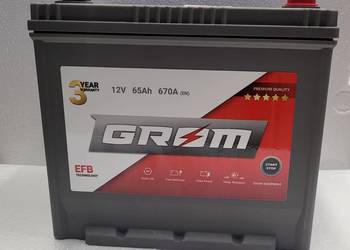 Akumulator 65Ah 670A EN GROM EFB START&STOP  Japan Prawy Plus DT