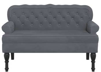 vidaXL Ławka z oparciem, ciemnoszara, 119,5x64,5x75 cm(SKU:372157)