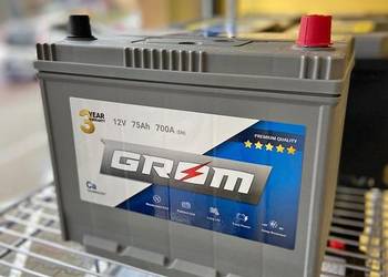 Akumulator GROM Premium 75Ah 700A Japan Prawy plus DTR Akumulator GROM Premium 75Ah 700A Japan Prawy plus DTR