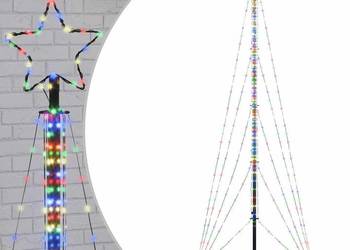 vidaXL Choinka LED 525 diod LED Kolorowa 302 cm（SKU:4016419）