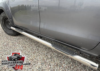 Progi orurowanie Stopnie Boczne CHROM 70mm Toyota Hilux 2021+