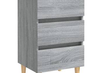 vidaXL Szafka nocna z nóżkami z drewna, szary dąb sonoma（SKU:813136）