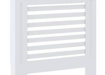 vidaXL Osłona na kaloryfer, MDF, biała, 78 cm(sku325563)