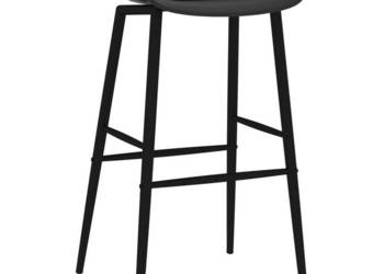 Krzesła barowe 2 szt. czarne WM-248155