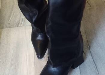 (41/42) Czarne, Mega wygodne kozaki kowbojki wieczorowe, NOWE (41/42) Czarne, Mega wygodne kozaki kowbojki wieczorowe, NOWE