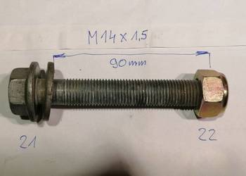 śruba kołnierzowa zawieszenia M14x1.5 dł.90mm Citroen-Peugeot