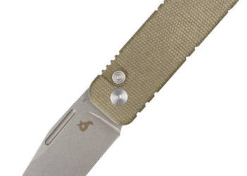 Nóż składany BlackFox NU-Bowie Green Micarta, Coarse Stone Washed D2 by Ke…