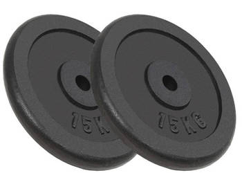 Obciążniki żeliwne 2 sztuki 2 x 15 kg WM-91396