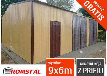 Duży Garaż Blaszany - Hala Magazynowa - Wiata - Romstal A48v14