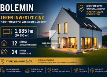 Bolemin, 1,685 ha, WZ, 12 domów jednorodzinnych