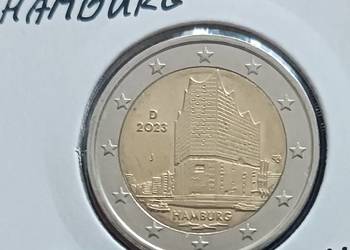 2 Euro Niemcy 2023 r. - Hamburg - mennica "J"