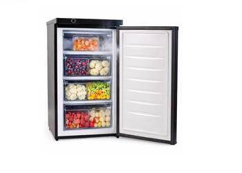 Mała zamrażarka szufladowa 85L 4 Wysuwane Szuflady 41dB 85cm czarna Pojemna