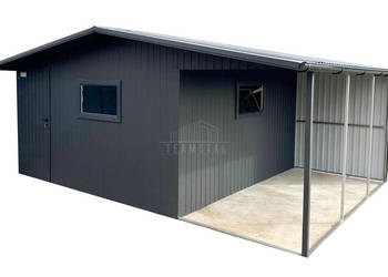Garaż blaszany Domek Schowek 4x6m Wiata 2x6m Drzwi 2x Okno rynny TS1005