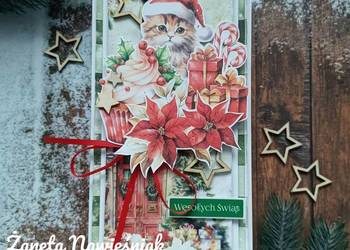 Kartka hand made, święta, Boże Narodzenie Kartka hand made, święta, Boże Narodzenie