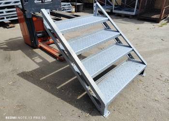 Schody metalowe blacha łezkowa wejście na 94cm loft 4 stopnie