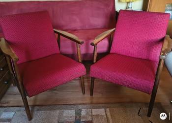 Kultowe fotele Lisek, PRL Vintage (Para – 2 szt.)