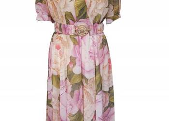 Sukienka szyfonowa komunie wesela PLUS SIZE biust-116cm