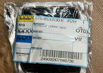 Emblemat Seat Cupra OE nowy 2018-   575853630ERZH