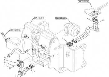 New Holland T6090 T6070 Rurka hydrauliczna 87686123