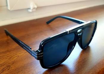 Piękne męskie okulary lub unisex nowość 2026 wzór pilot vintage