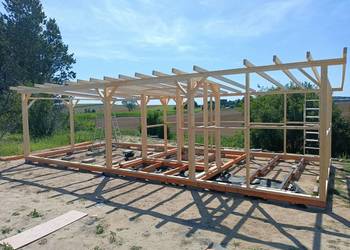 Domek letniskowy, altana, Tiny House konstrukcja 9x4m drewno C24