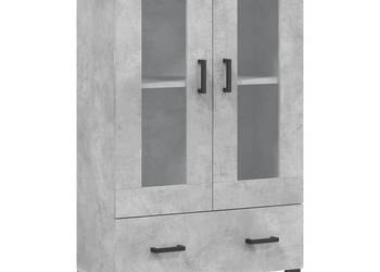 Wysoka szafka szarość betonu 695x31x115 cm WM-828304
