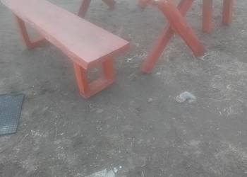 Zestaw mebli ogrodowych stół ławki na grilla ognisko