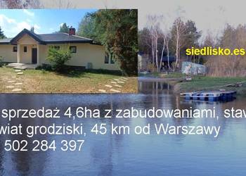 4,6ha z zabudowaniami i stawami