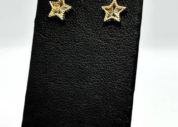 Nowe złote kolczyki pr 585 0,90g Gwiazdki