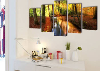 Zestaw obrazów Canvas 200 x 100 cm Las WM-241579
