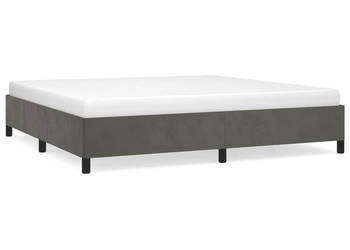 Rama łóżka bez materaca ciemnoszara aksamitna 200x200 cm WM-347343