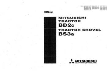 Mitsubishi SPYCH DOZER bd2g, bs3g instrukcja obsługi